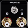 Ingresso Phono per il supporto Turntable